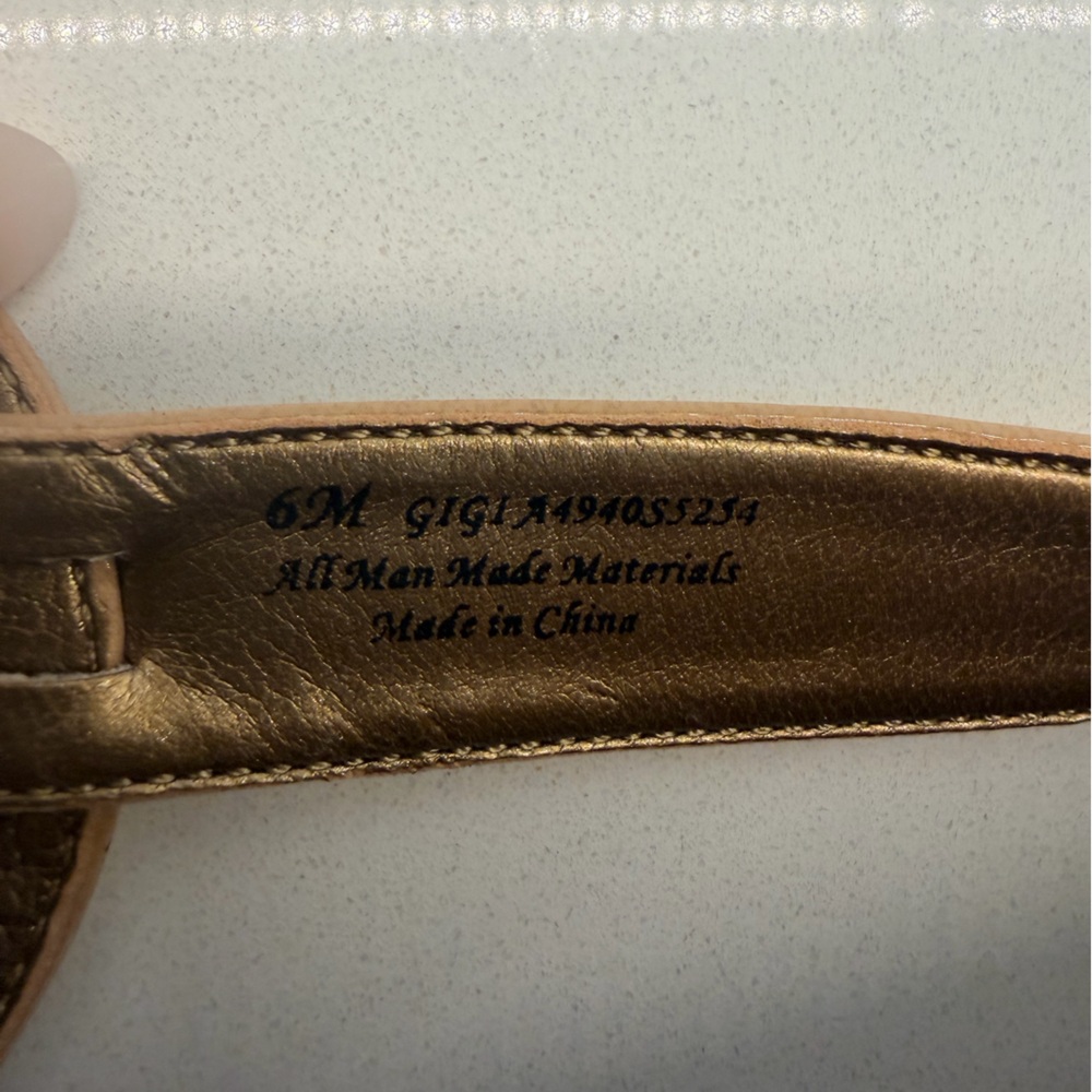 Sam Edelman Gigi Thong Sandals – Nude Patent / Croc Embossed Footbed – Size 6 - Picture 5 of 5